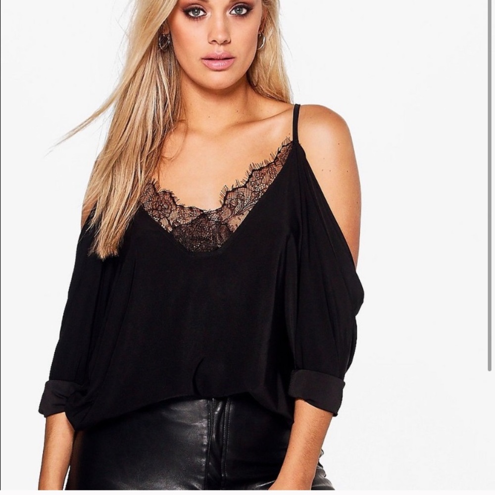 Sexy black top with lace detailing
